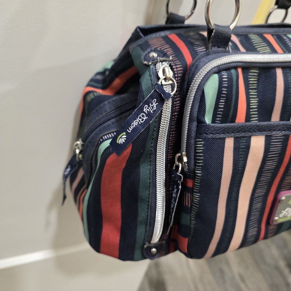 Lily Bloom Multicolor Striped Women's Bag With Multiple Pockets - Picture 6 of 14